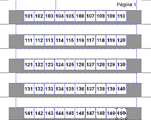 Dekafix FW 101-150 5/5 Identificador de Borne Horizontal  (Cartela com 50 tags)