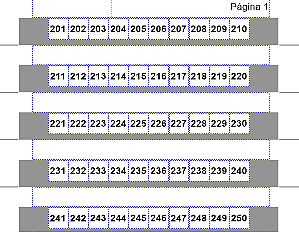 Dekafix FW 201-250 5/5 Identificador de Borne Horizontal  (Cartela com 50 tags)