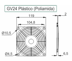 TASCO Grade de Proteção para Ventilador Axial - GV24