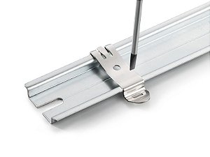 WEIDMÜLLER FM 6/TS35 – Fixador de Fim de Trilho DIN 35 Rosca M6 | Largura 14 mm