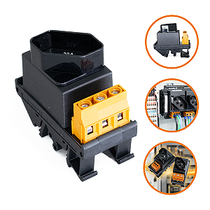 WEIDMÜLLER C906695.0000 – Tomada para Trilho DIN 2P+T 10A 250V | Padrão NBR 14136