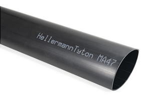 HELLERMANN MA47 30/8 Preto 1.1/4 Tubo Termocontratil PM-AD  ​​​​​​​Barra com 01 metro 011210607