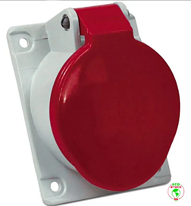 STECK N3049 – Tomada Embutir Vermelho 16A 2P+T 380/440V 9H IP54 | Newkon