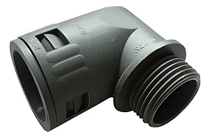 WEYER WQW1-P09DG/AD13.0 Terminação Curva 90G Engate Rápido PG9 Cinza