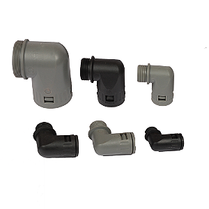 WEYER WQW1-PG16 – Terminação Curva 90º Engate Rápido para Conduíte AD21.2 | Rosca PG 16