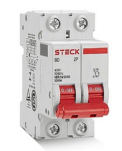 STECK SDD62C20 – Disjuntor Bipolar 20A Curva C 3kA 220/380V