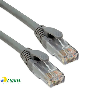 LEGRAND 51826 – Patch Cord CAT6 UTP Cinza Conexão RJ45 | Cabo com 5 Metros