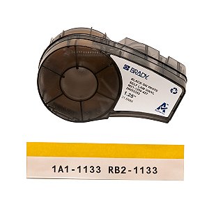 BRADY M21-1250-427 – Etiqueta Autolaminável 31,7mm x 4,2m para BMP21 | Preto sobre Branco