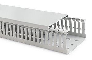 HELLERMANN Canaleta HTWD-HF-25X25 Livre de Halogênio PC/ABS-GY CANAL LO Barra com 2 Metros