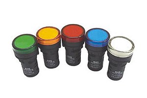 BHS MDS22 D/S ABD – Sinaleiro Plástico Monobloco LED Ø22 mm 12–24 VCC/CA