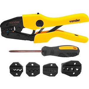 VONDER AP 510 – Alicate Crimpador Prensa Terminais 5 em 1 c/ Catraca (0,5 a 35,0 mm²)