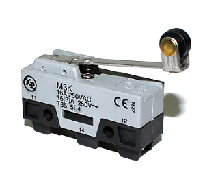 KAP M3K – Microrruptor Básico 16 A 250 V, Alavanca Rígida c/ Rolete