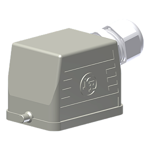 KAP PB06L – Carcaça Metálica para Conector Multipolar 6 Polos com Saída Lateral PG13,5 e Fixação por 1 Alavanca | Padrão EN