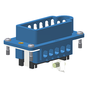 KAP PB10M – Contato Macho 10 Polos 16A com Pino Terra e Conexão por Parafuso
