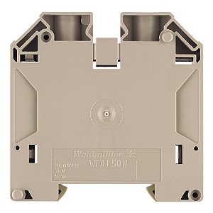 WEIDMÜLLER WDU 50N/35 – Conector de Passagem 50 mm² | Linha W – Conexão Parafuso