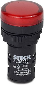 STECK SLDS2201FP – Sinaleiro LED Ø22mm Vermelho | 220V