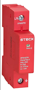 STECK DPS40275V – DPS Protetor de Surtos Monopolar Vermelho 40kA 275V | Classe II