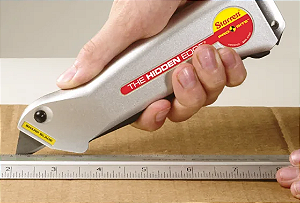 STARRETT S011 – Estilete de Segurança Retrátil Alumínio 18mm | Lâmina Trapezoidal