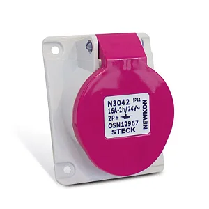 STECK N3042 – Tomada Embutir Violeta 16A 2P+T 24V 2H IP44 | Newkon