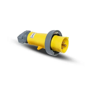 STECK S3274W – Plugue Amarelo 32A 2P+T 100/130V 4H IP67 | Shock Tite