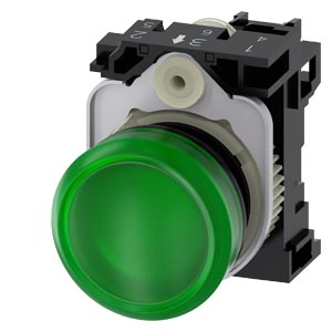 SIEMENS SINALEIRO D22 PVC LED 24VCA/CC VERDE