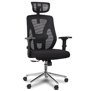 Cadeira de Escritório Comfy Profile  Tela Mesh Preta e Relax Avançado