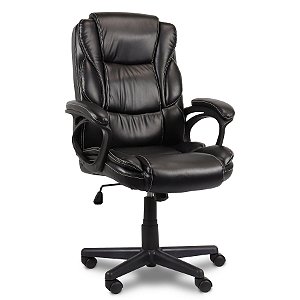 Cadeira de Escritorio Comfy Chanceller Preta, Base Giratoria e Sistema Relax