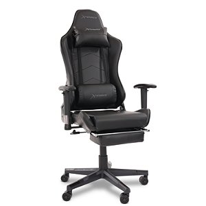 Cadeira Gamer Xperience Spark All Black Plus, Base Giratória, Relax Avançado e Descanso de Pés