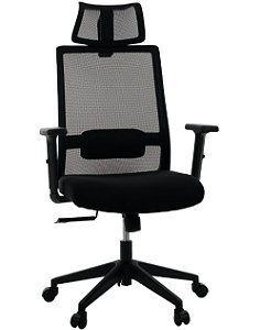 Cadeira de Escritório Flexy Kron Plus Tela Mesh Preta, Base Giratória Relax Avançado