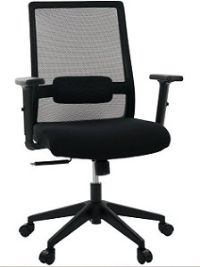 Cadeira de Escritório Flexy Kron Tela Mesh Preta, Base Giratória e Relax Avançado