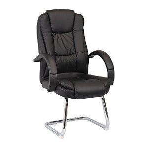 Cadeira de Escritório Flexy Direction Preta, Base Fixa Cromada