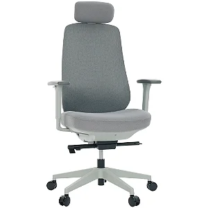 Cadeira de Escritório Comfy Tauris Cinza Tecido Cinza, Braço 3D e Assento Deslizante