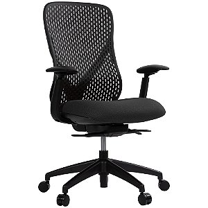 Cadeira de Escritório Comfy Nyx Encosto PA Preto Assento Deslizante Preto Mecanismo Syncro