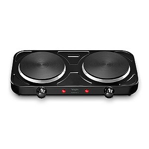 Fogão De Mesa Elétrico 2 Bocas Estilo Cooktop Portátil Elgin 127v 2000w