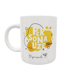 Caneca Cerâmica Branca 325ml - Personalizada