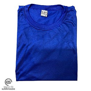 Camiseta Poliéster Adulto Azul Escuro