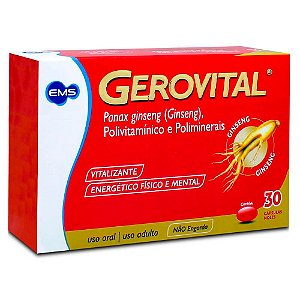 Suplemento Vitamínico Vitalizante Gerovital com Ginseng 30 capsulas Gelatinosas