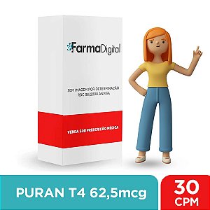 Puran T4 62,5mcg - 30 Comprimidos