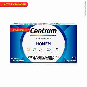 Suplemento Vitamínico Centrum Essentials Homem - 30 Comprimidos