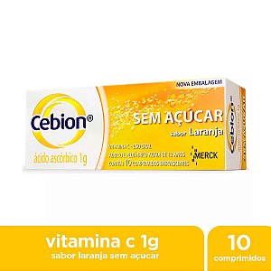 Vitamina C Cebion Efervescente Sabor Laranja sem Açúcar 1g - 10 Comprimidos