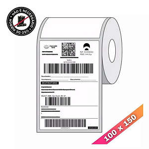 200 Etiquetas 10x15 100x150 Térmica Serrilha Zebra Elgin