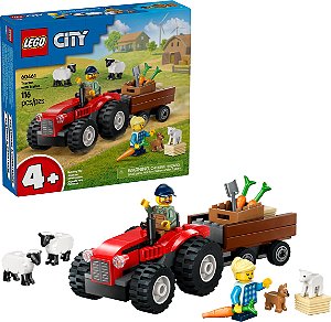 Lego 60461 - Trator com Trailer e Ovelhas - Lego City