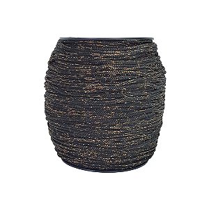 Fio Náutico 4mm HassTextil-Preto com Lurex Ouro
