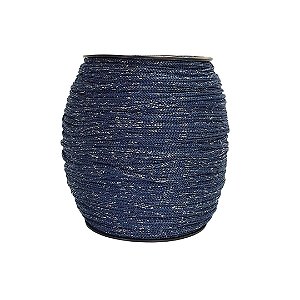Fio Náutico 4mm HassTextil-Azul Marinho com Lurex Prata
