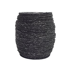 Fio Náutico 4mm HassTextil-Preto com Lurex Prata
