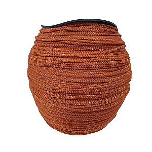 Fio de Poliéster 4mm HassTextil- 1187 Caramelo Lurex Cobre