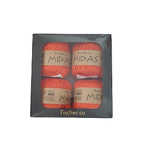 Kit Fio Midas 4 rolos 162 mts - Cor Guarana - Fischer