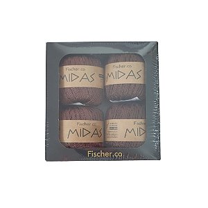 Kit Fio Midas 4 rolos 162 mts - Cor Marrom - Fischer