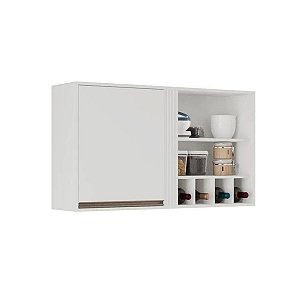 Armário Aéreo Pérola Com 1 PT Com Nicho - Sallêto Branco