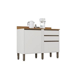 Balcão Para Cozinha Pérola - Sallêto Branco